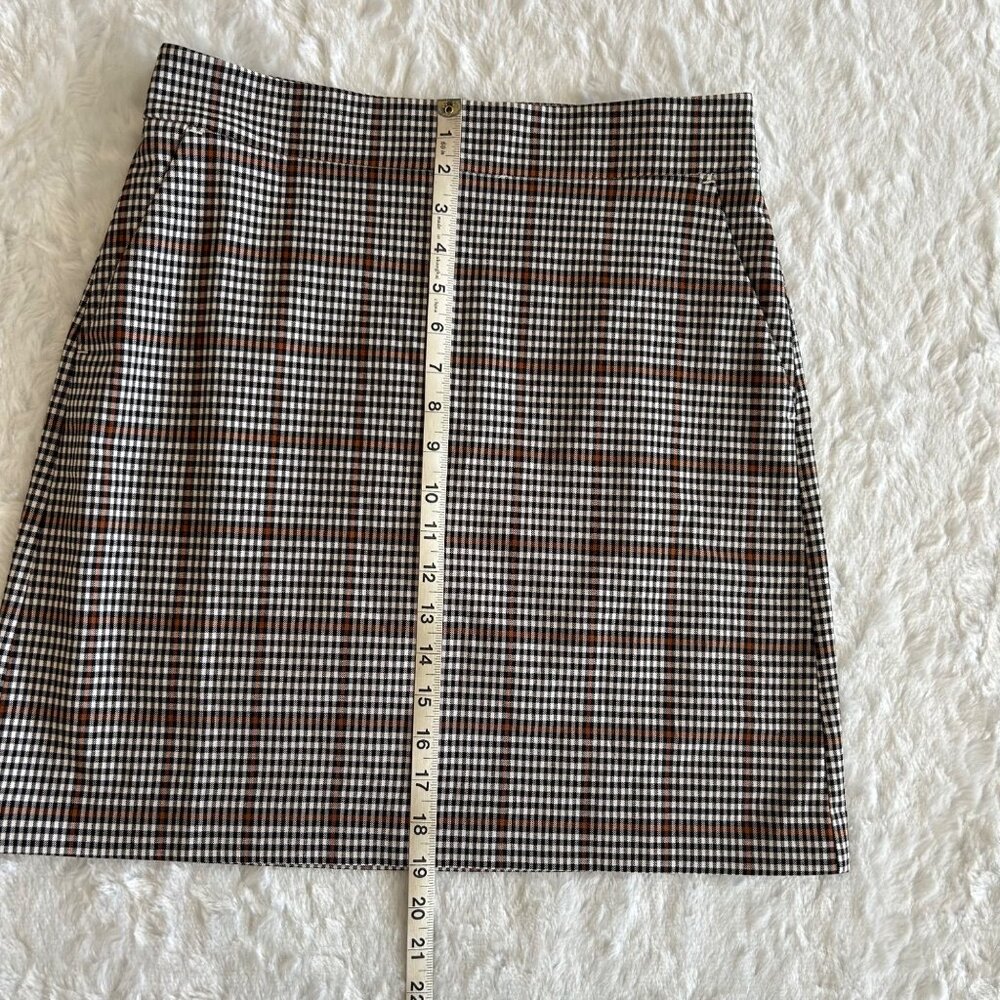 LOFT Business Casual Plaid Print Skirt - Size 4 - Picture 3 of 7
